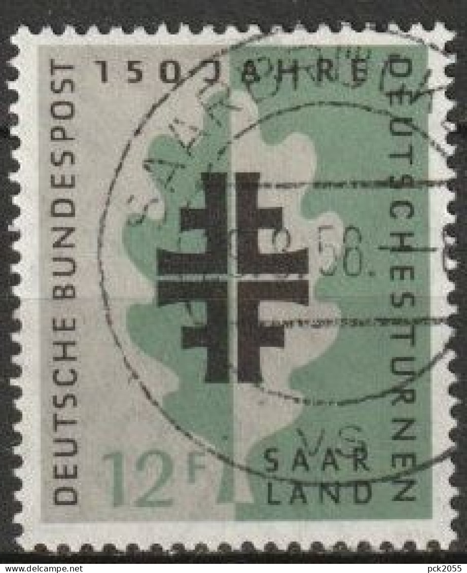 Saarland 1958 MiNr.437   O Gestempelt  150 Jahre Deutsche Turnbewegung ( A 1289 ) - Usati