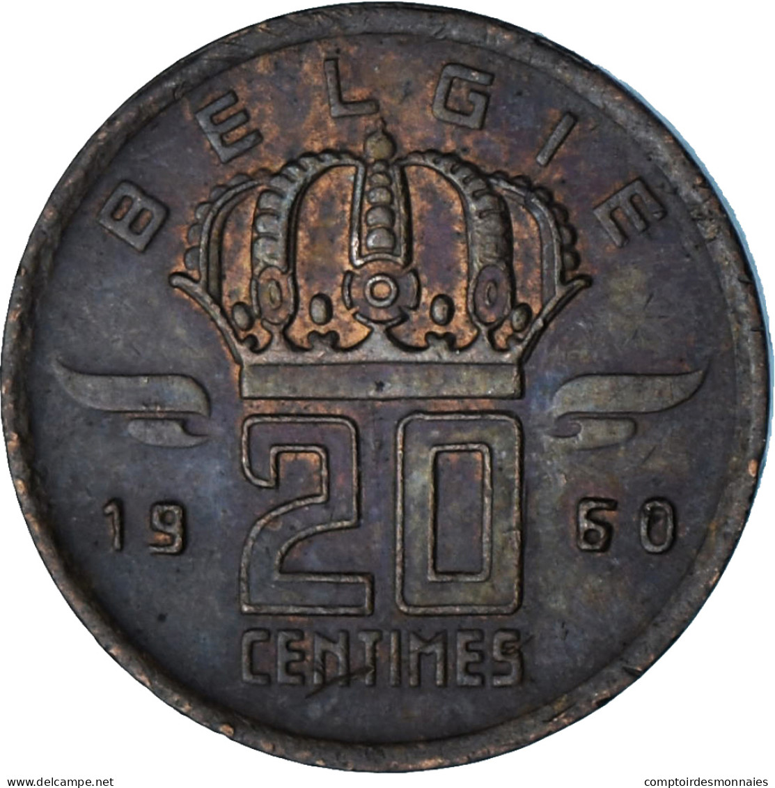 Belgique, 20 Centimes, 1960 - 20 Cent