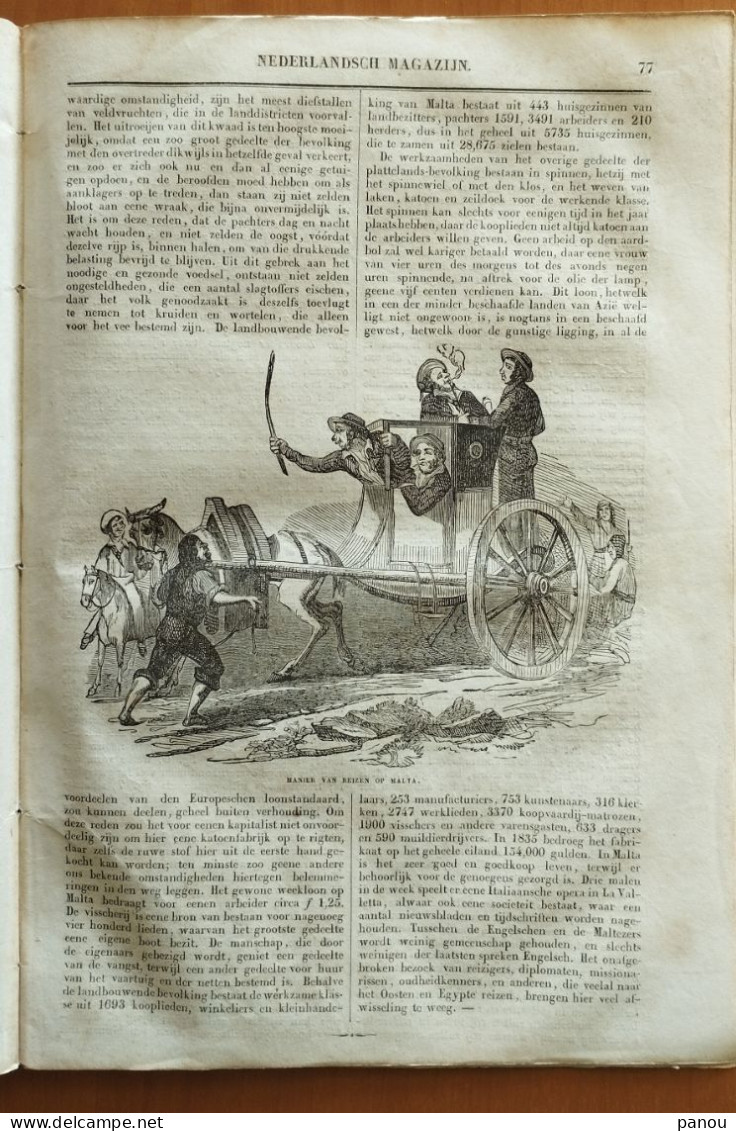 NEDERLANDSCH MAGAZIJN 1842. DE SLAG VAN HASTINGS, Battle Of Hastings, Bataille D'Hastings. MALTA - Andere & Zonder Classificatie