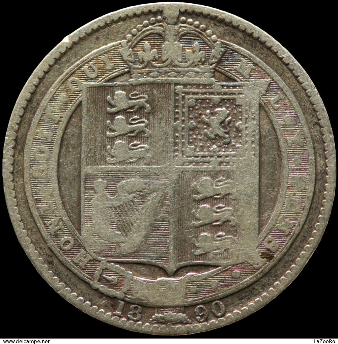 LaZooRo: Great Britain 1 Shilling 1890 F / VF - Silver - I. 1 Shilling