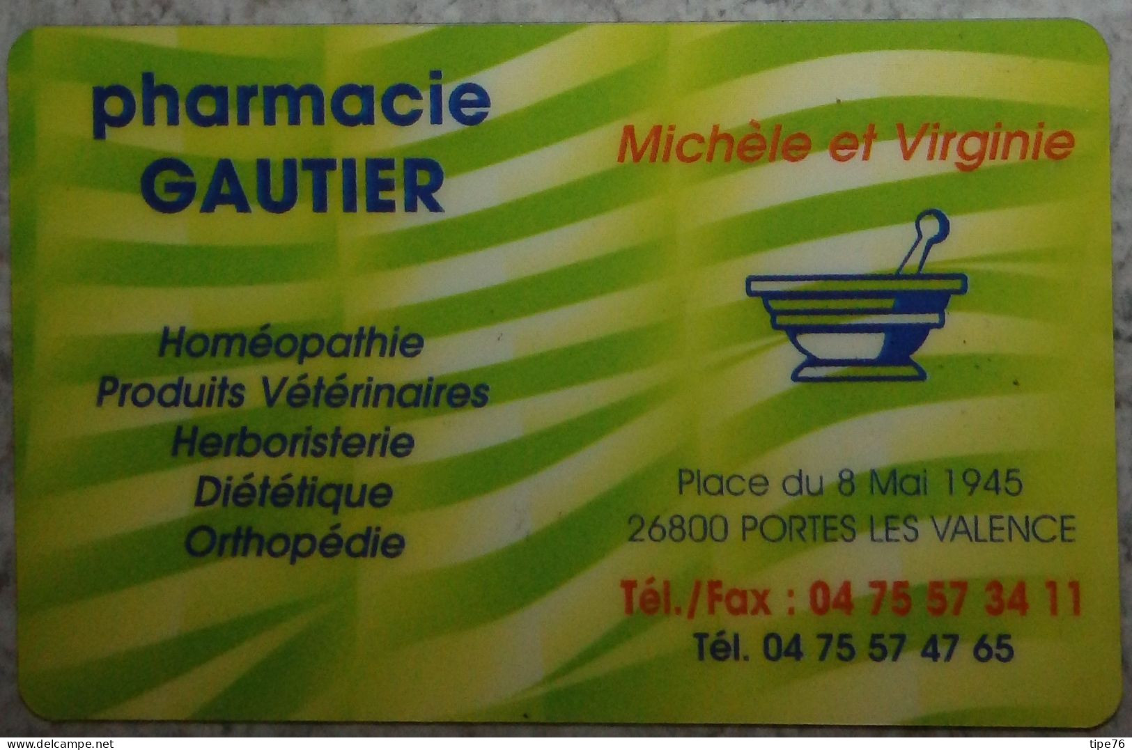 Petit Calendrier De  Poche Plastifié  2002 Pharmacie Homéopathie Portes Les Valence Drôme - Format Carte Bleue - Petit Format : 2001-...