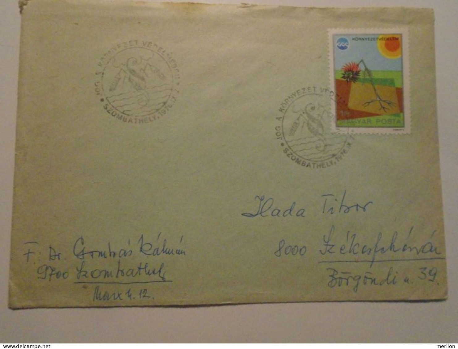 D201453   Hungary  Cover  Környezetvédelem -Szombathely  1976 - Briefe U. Dokumente