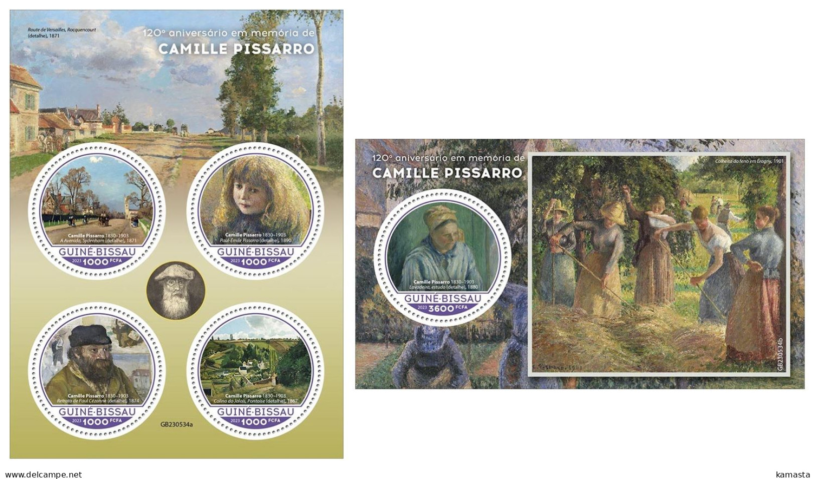 Guinea Bissau 2023 120th Memorial Anniversary Of Camille Pissarro. (534) OFFICIAL ISSUE - Impressionismus