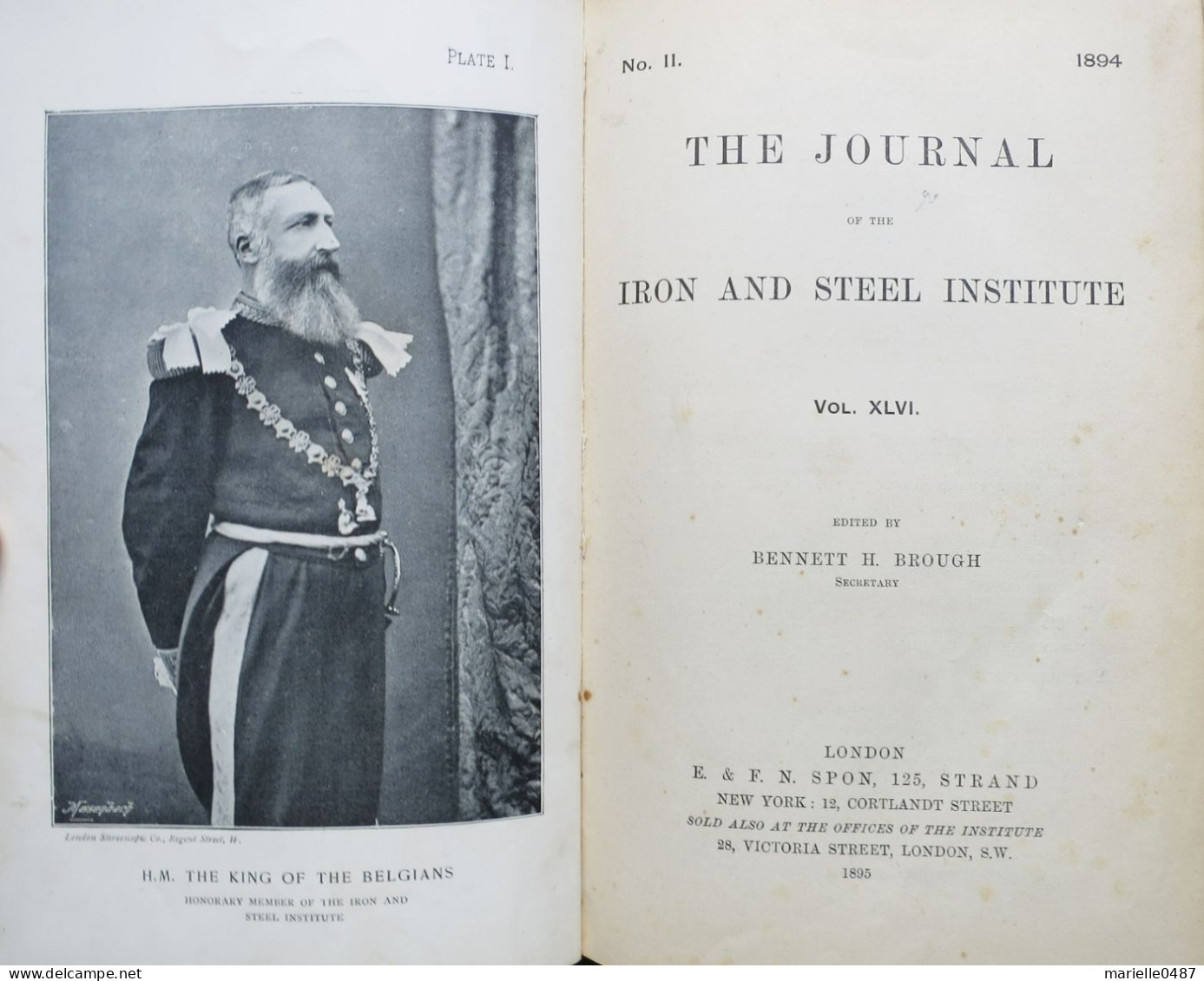 The Journal Of The Iron And Steel Institute. London, 1895. Vol. Xlvi - 1850-1899