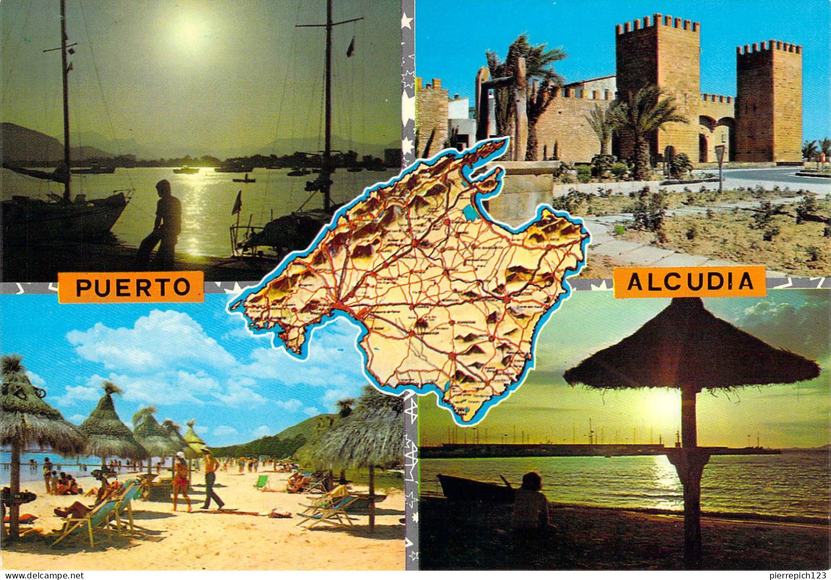 Puerto De Alcudia - Carte Géographique - Multivues - Other & Unclassified