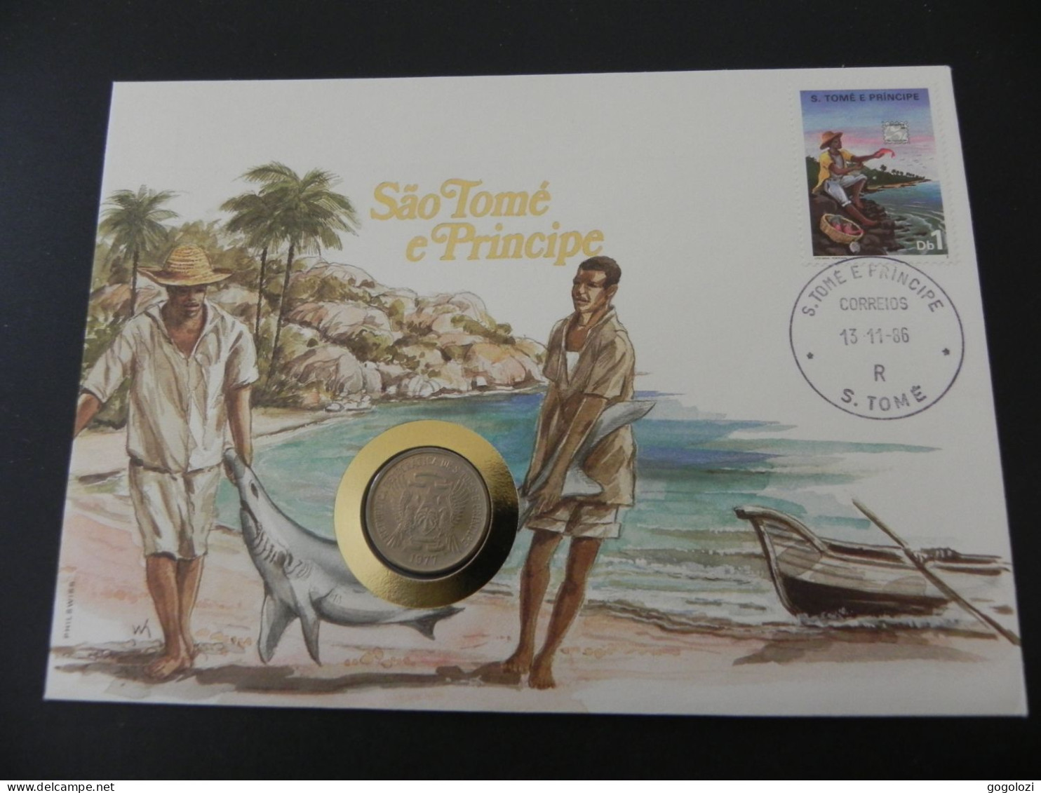 São Tomé E Principe 5 Dobras 1977 - Numis Letter 1986 - Sao Tome Et Principe