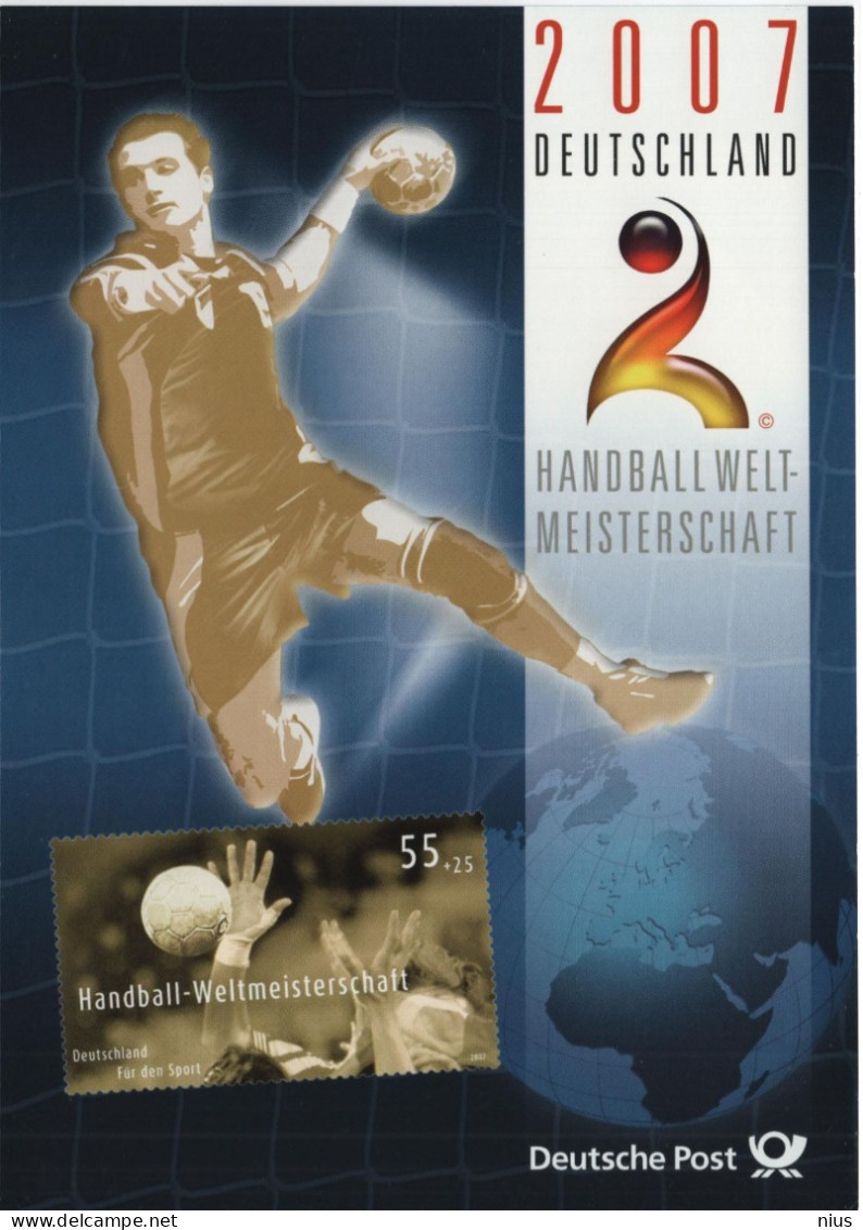 Germany Deutschland 2007 Handball Weltmeisterschaft WM, World Handball Championship, Canceled In Berlin - 2001-2010