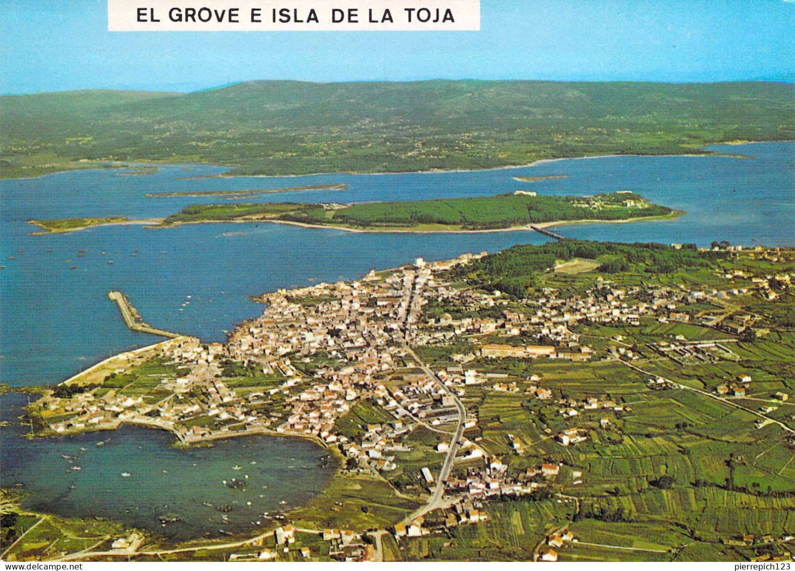 El Grove - Vue Aérienne - Au Fond, île De La Toja - Altri & Non Classificati