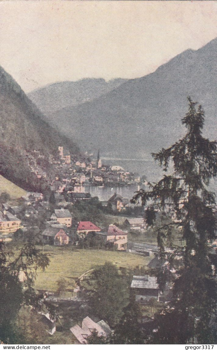 E4906) HALLSTATT Von Süden - Brüder Kohn - Tolle Alte AK - Häuser Etc. Im Vordergrund - Hallstatt