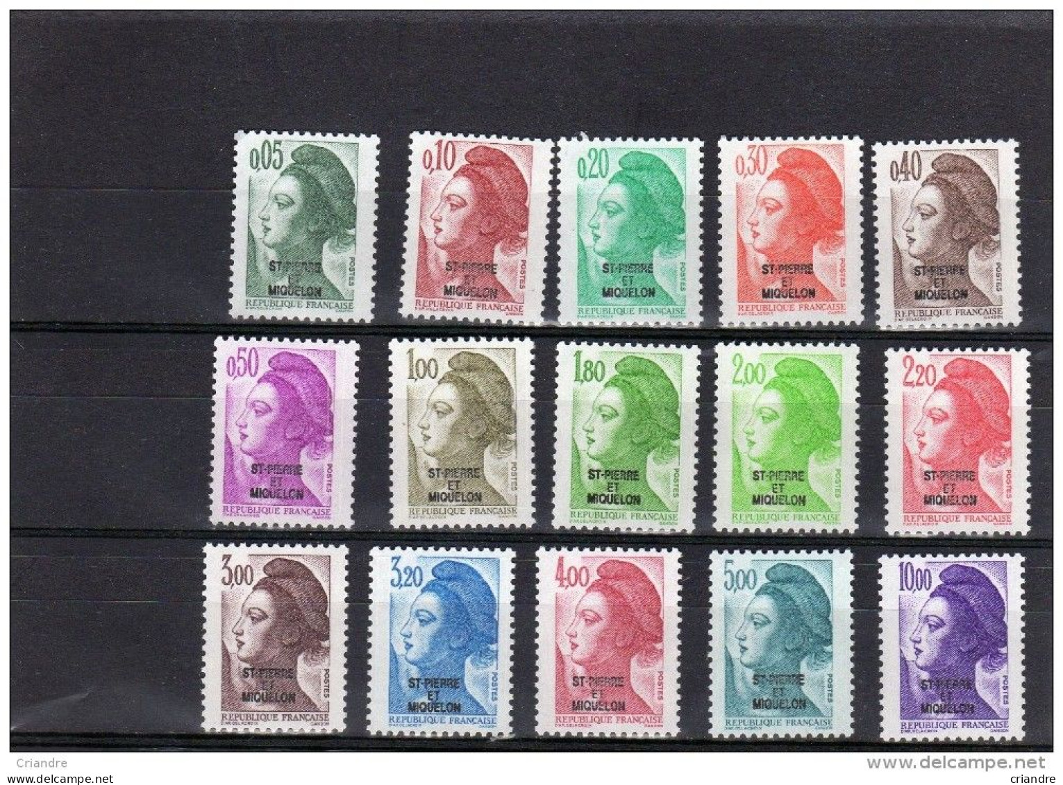 St Pierre Et Miquelon :série Courante(liberté De Gandon) N°455** à N°469** - Used Stamps