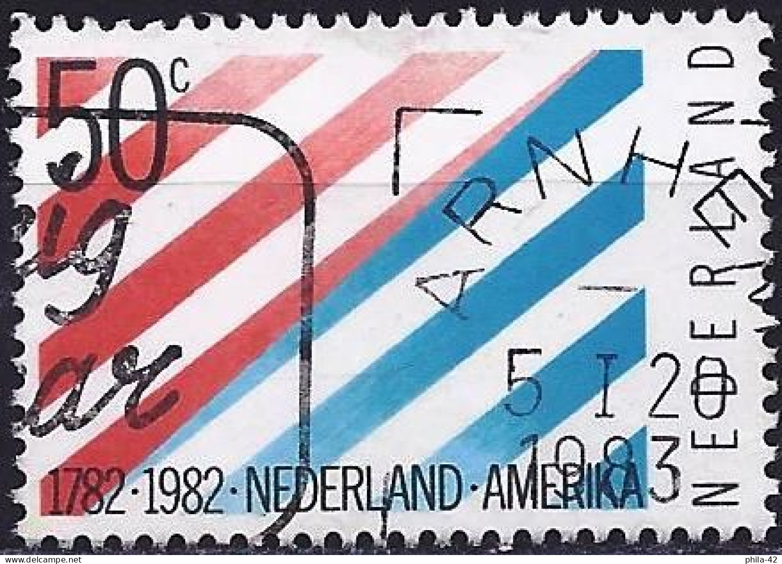 Netherlands 1982 - Mi 1207 - YT 1177 ( Flag Colors Of Netherlands And USA ) - Usados