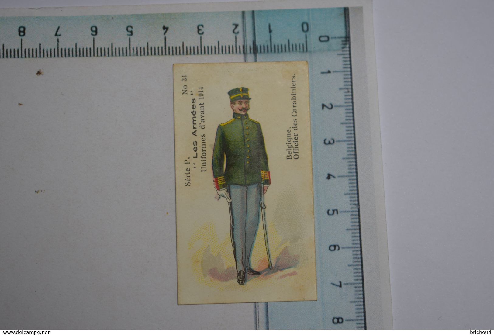 Chocolat Victoria Série P Les Armées Uniformes Avant 1914 N° 34 Belgique - Officier Des Carabiniers - Victoria