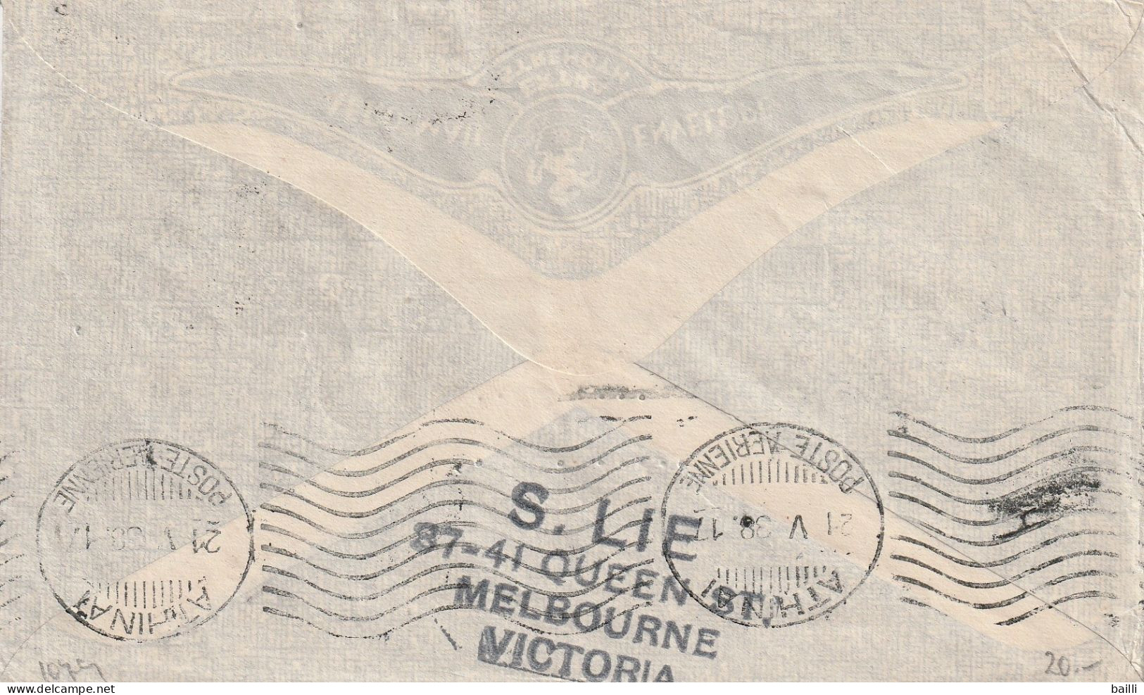 Australie Lettre Pour L'Allemagne Via La Grèce 1938 - Briefe U. Dokumente