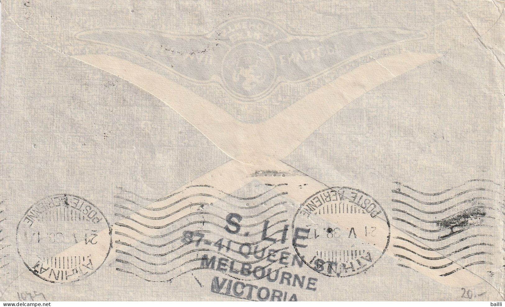 Australie Lettre Pour L'Allemagne Via La Grèce 1938 - Cartas & Documentos