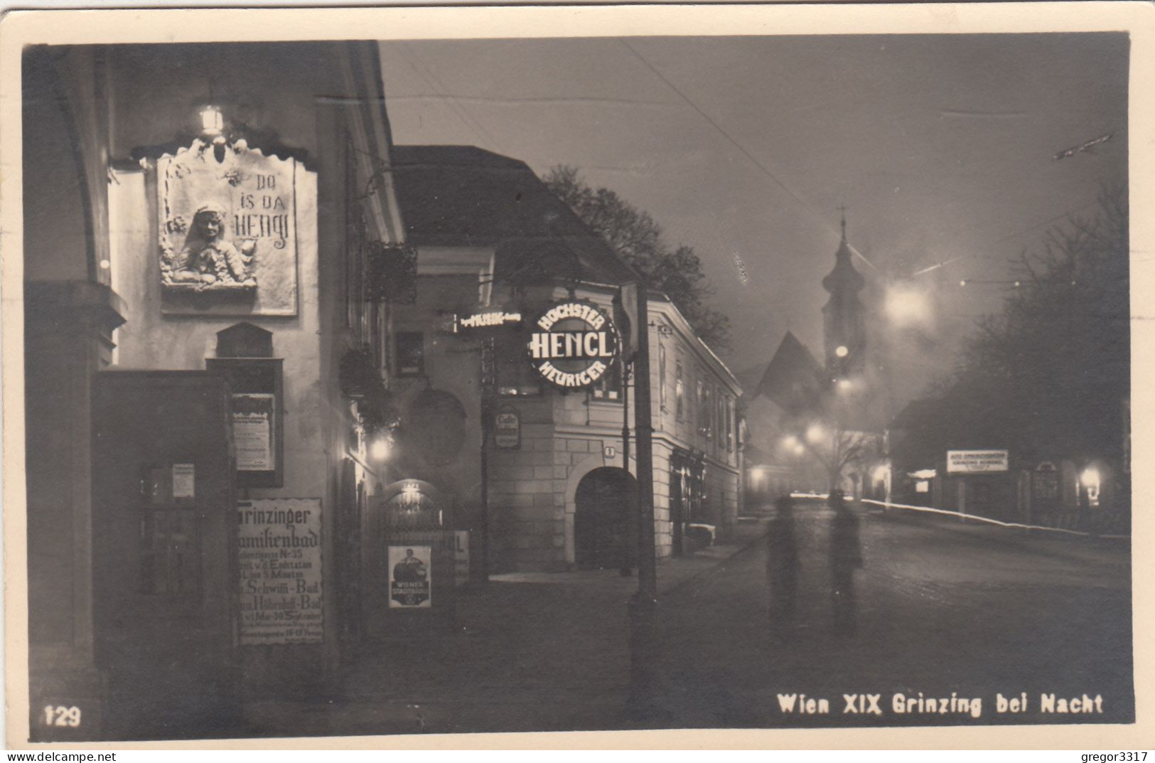 E4913) WIEN XIX GRINZING Bei NACHT - Tolle FOTO AK Mit HEURIGEN - Alt ! 1939 - Grinzing