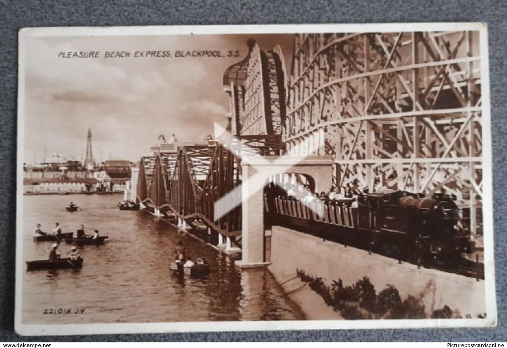 PLEASURE BEACH EXPRESS BLACKPOOL SOUTH SHORE OLD R/P POSTCARD LANCASHIRE - Blackpool