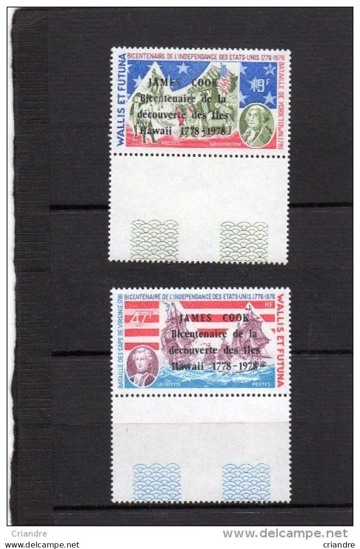 Wallis Et Futuna:(bicentenaire De L'indépendance Des Etats Unis  N°190**et 191**surchargés - Unused Stamps