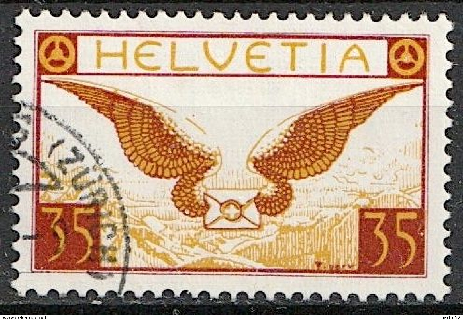 Schweiz Suisse 1933: Flugbrief Zu Flug 14z Mi 233z Yv PA8 (geriffelt / Grillé) Mit Eck-⊙ BUCHS (ZÜRICH) (Zu CHF 75.00) - Usados