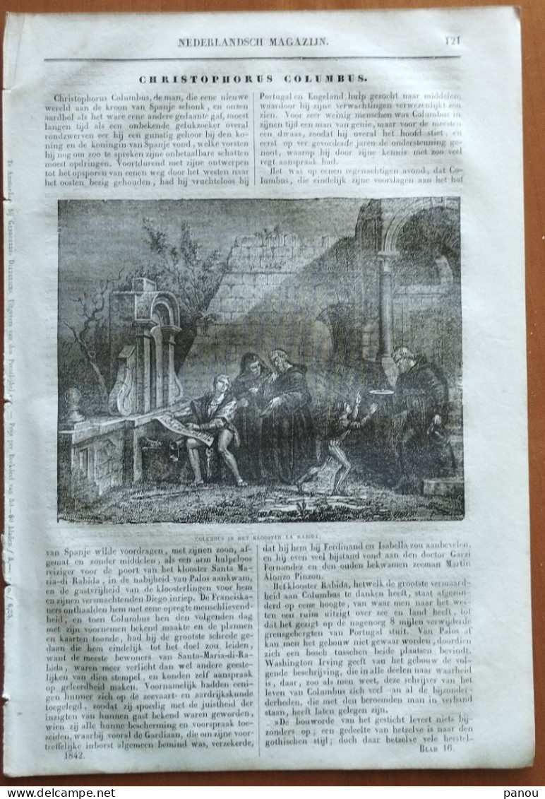 NEDERLANDSCH MAGAZIJN 1842. COLUMBUS COLON. VAUCLUSE - Autres & Non Classés