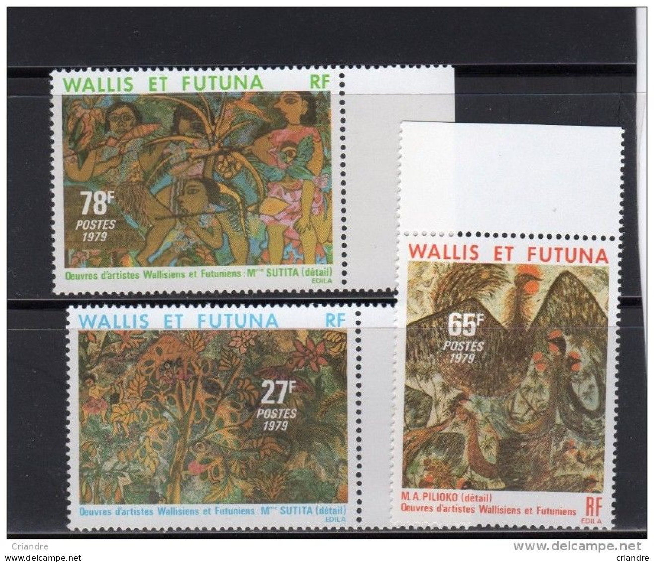 Wallis Et Futuna  Oeuvres D'artistes Wallisiens Série De 3 Valeurs N° 245** à 247** - Nuovi