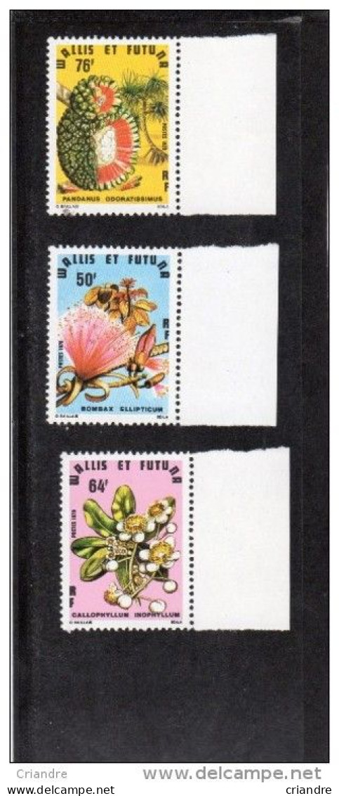 Wallis Et Futuna  Arbre à Fleurs  Et à Fruits Série De 3 Valeurs N° 234** à 236** - Unused Stamps