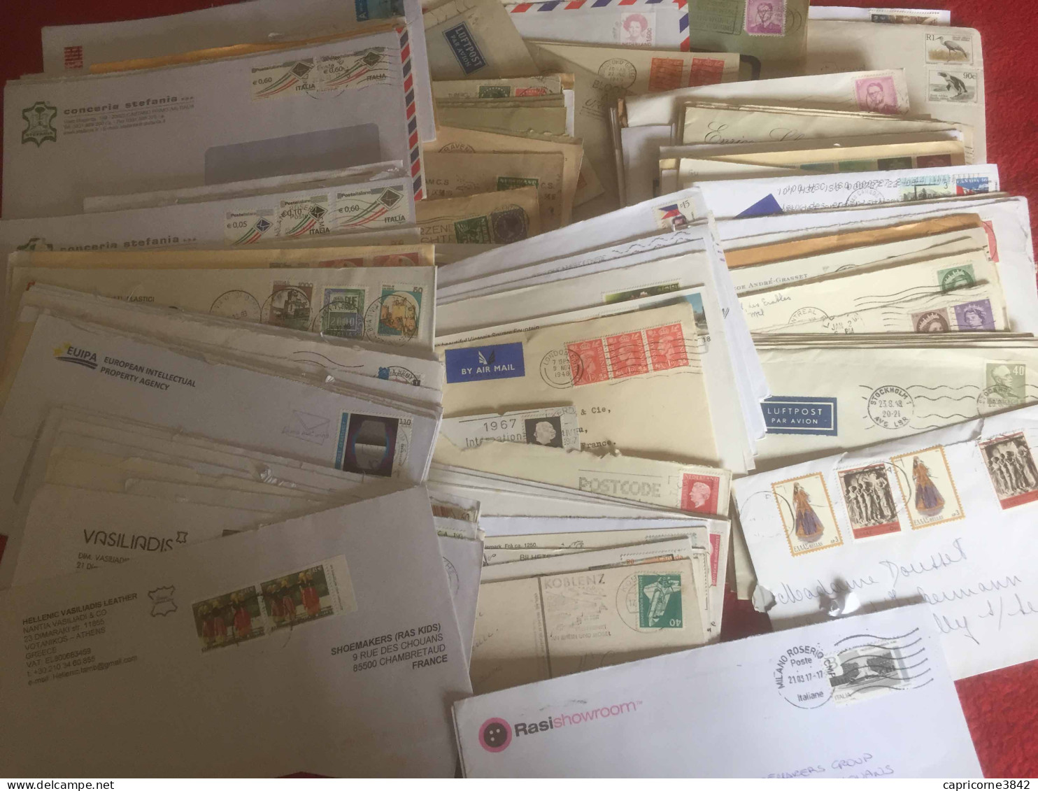 Lot Environs 280 Enveloppes Avec Timbres - Pays Divers, époques Diverses - Certaines Seulement Devant D'enveloppes - Verzamelingen (zonder Album)