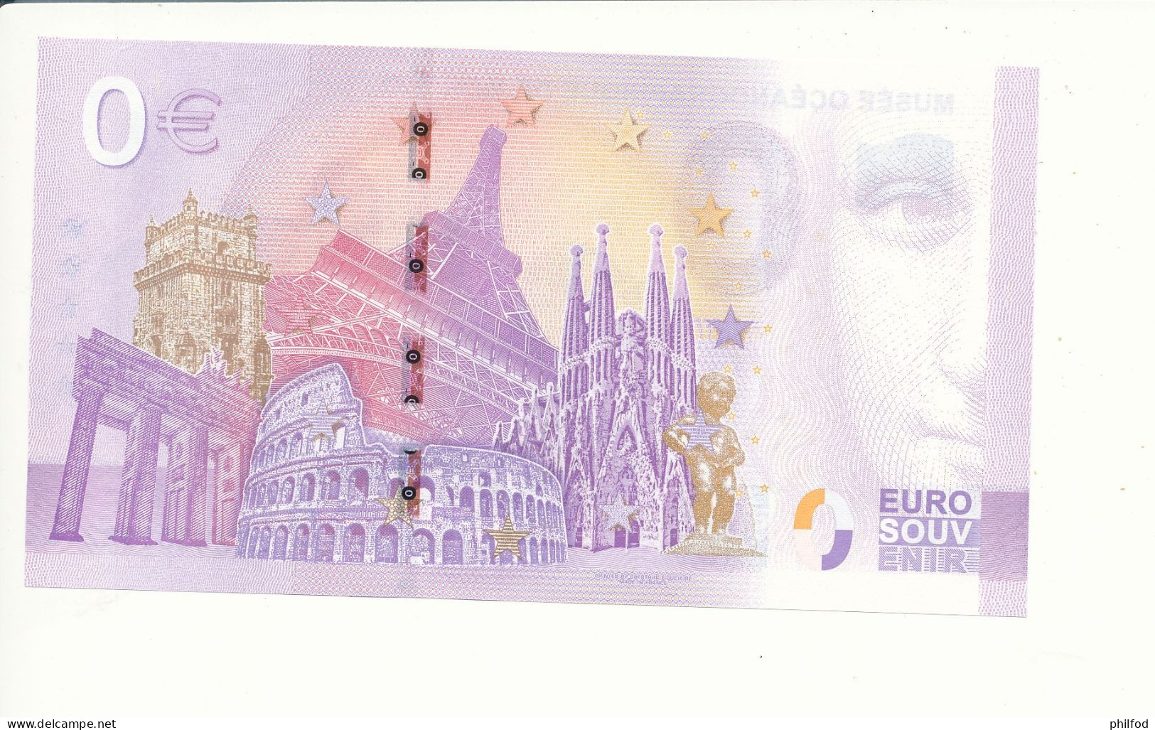 Billet Touristique 0 Euro - MUSÉE OCÉANOGRAPHIQUE DE MONACO MISSION POLAIRE - UEAW - 2023-4 - N° 1982 - Andere & Zonder Classificatie