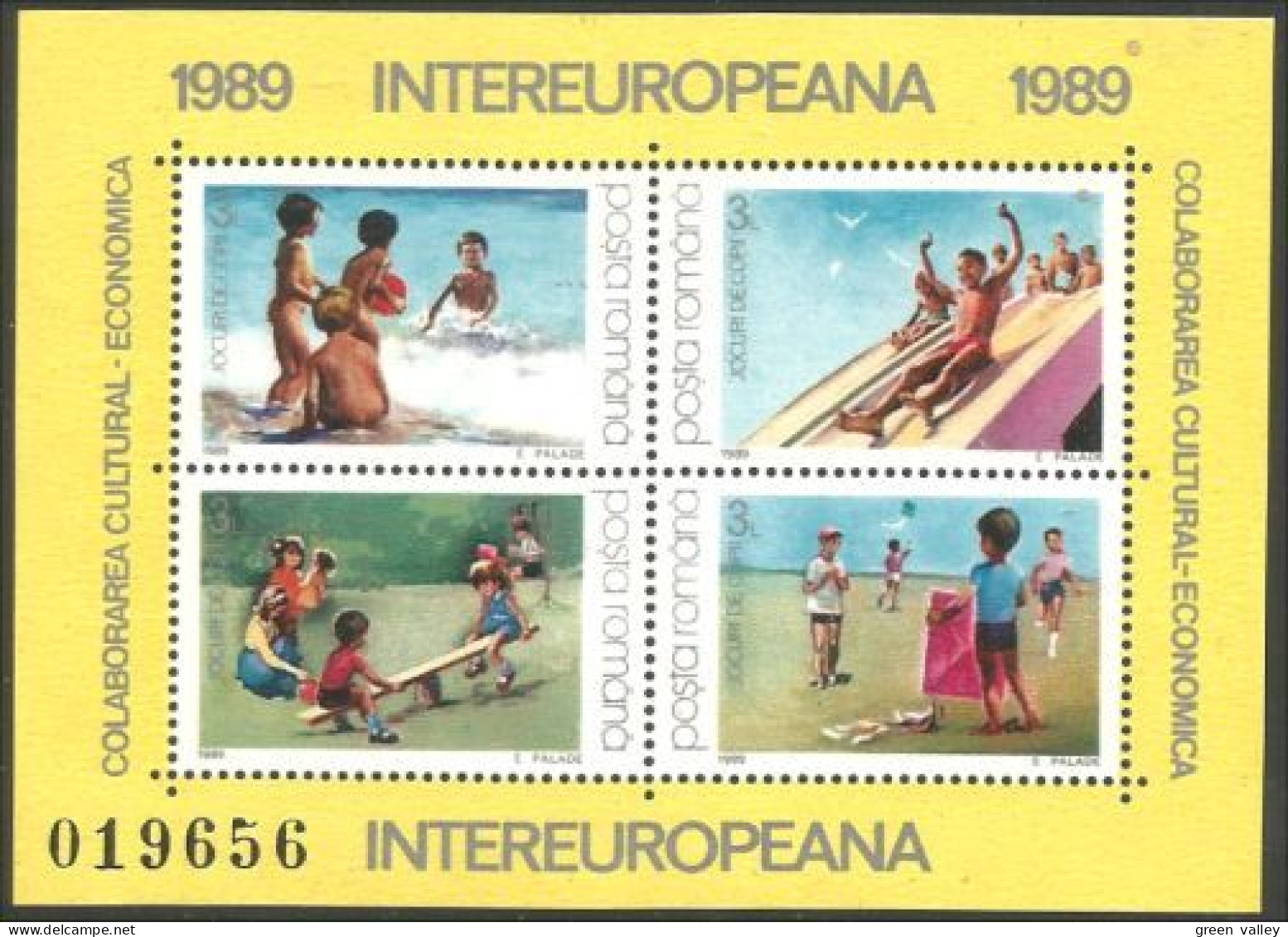 Roumanie Intereuropeana Enfants Children Games Jeux Playground 1989 MNH ** Neuf SC ( A53 952a) - Ungebraucht