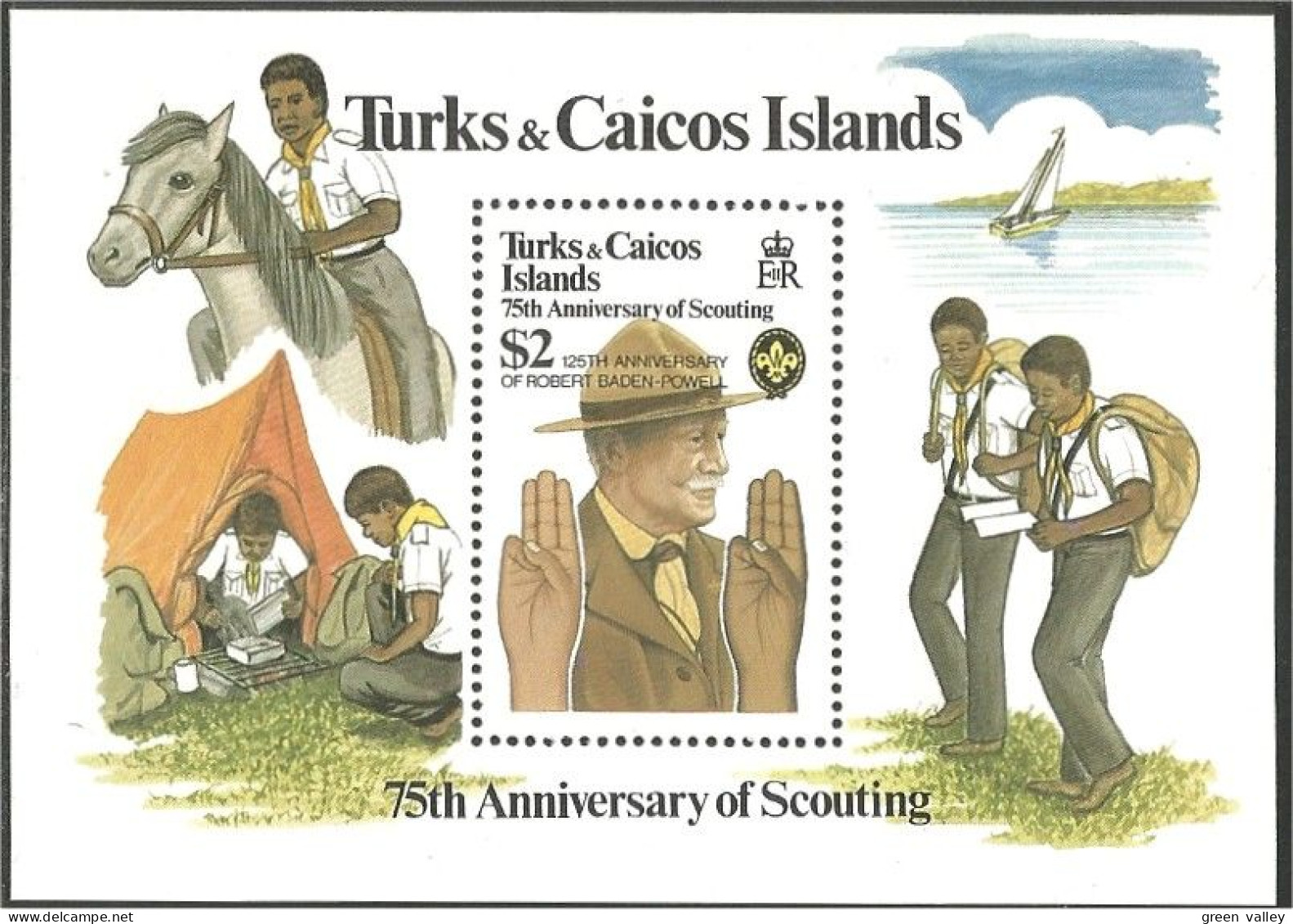 Turks Caicos 75th Scouts 1982 MNH ** Neuf SC ( A53 925) - Other & Unclassified