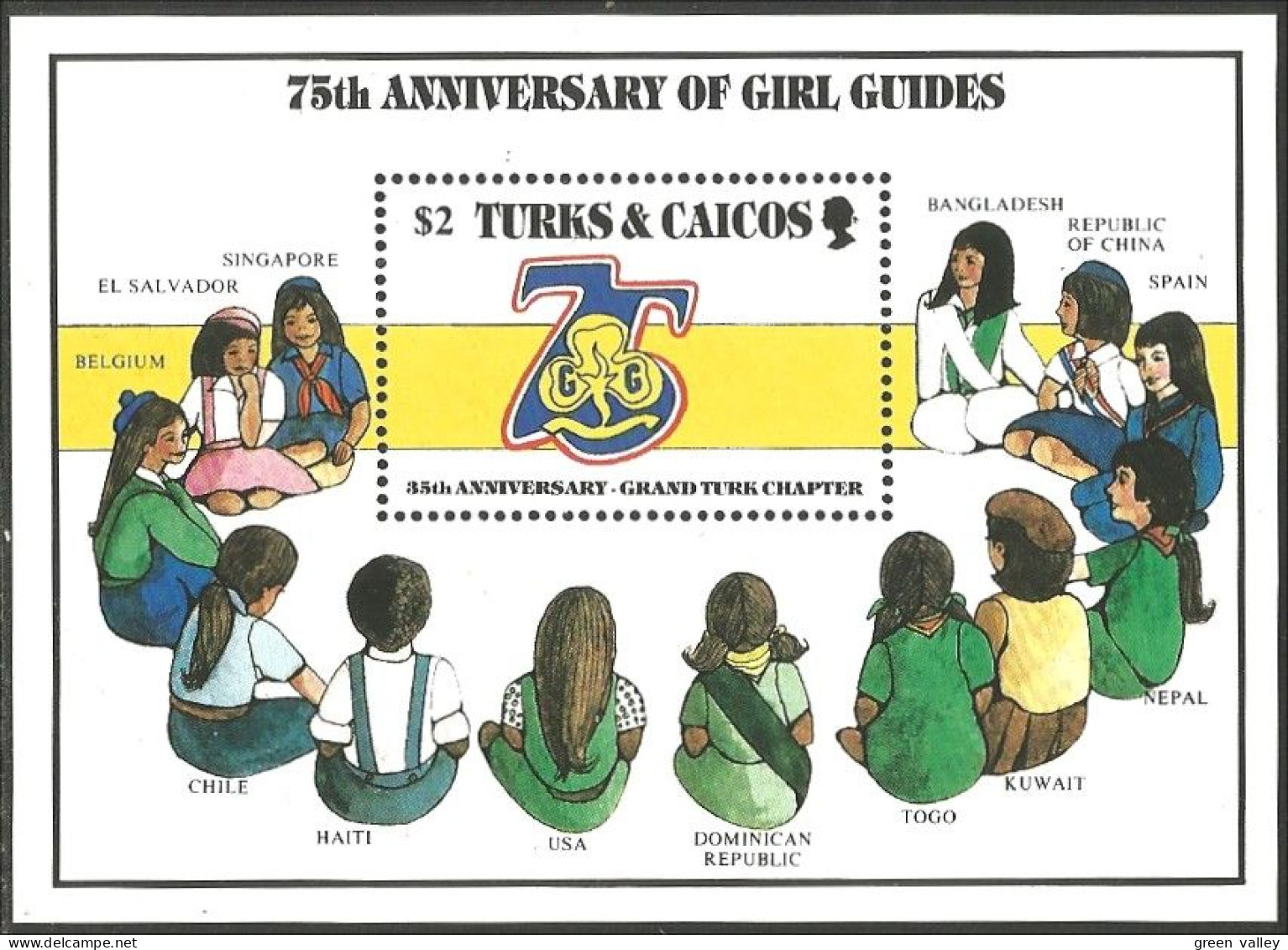 Turks Caicos 75th Girl Guides MNH ** Neuf SC ( A53 926) - Autres & Non Classés