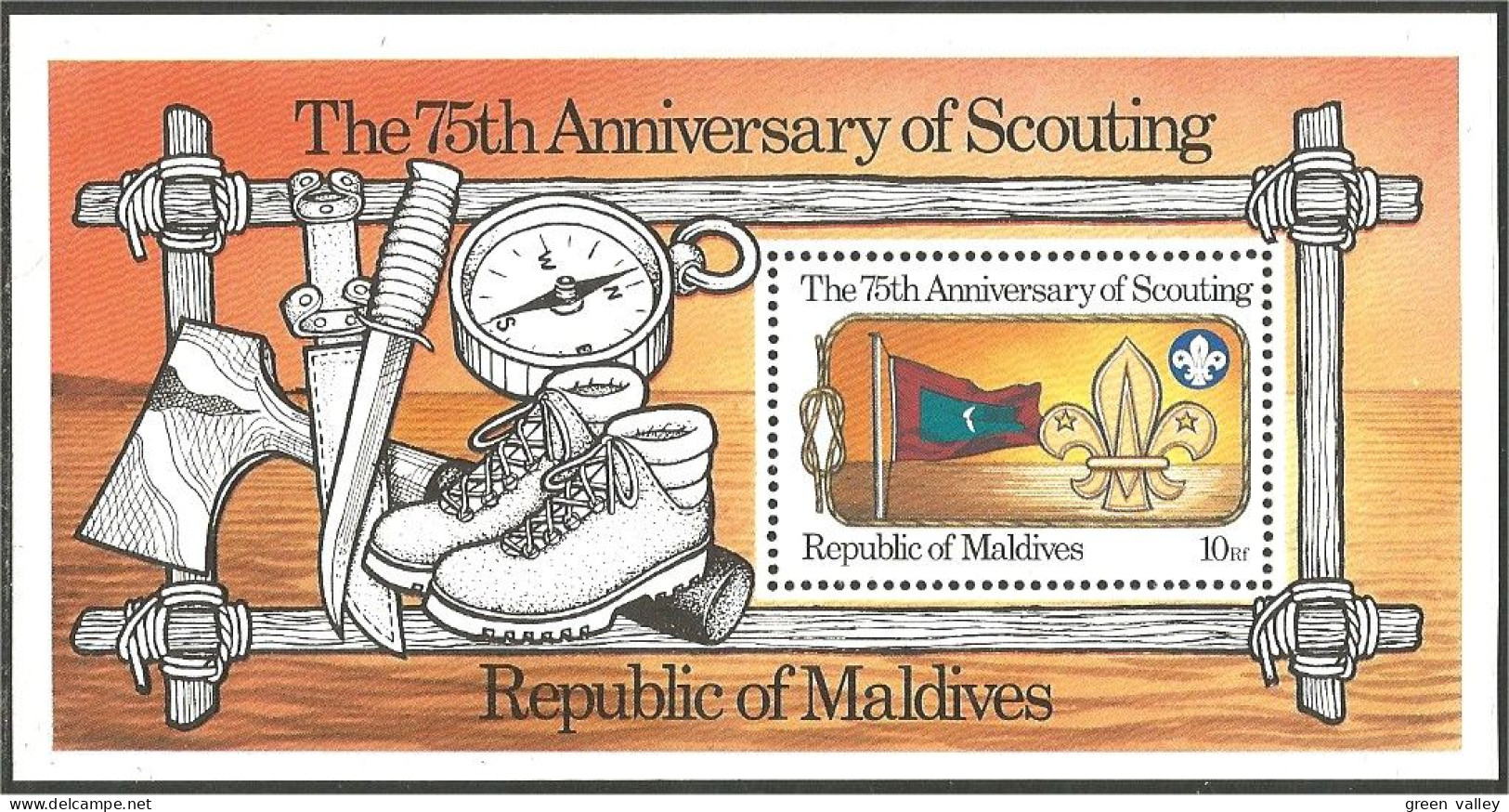 Maldives 75th Scouts 1982 MNH ** Neuf SC ( A53 905) - Other & Unclassified