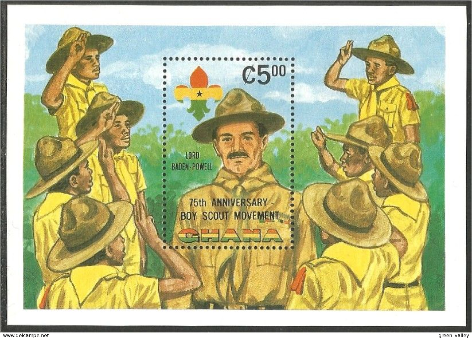 Ghana 75th Scouts 1982 MNH ** Neuf SC ( A53 888) - Autres & Non Classés