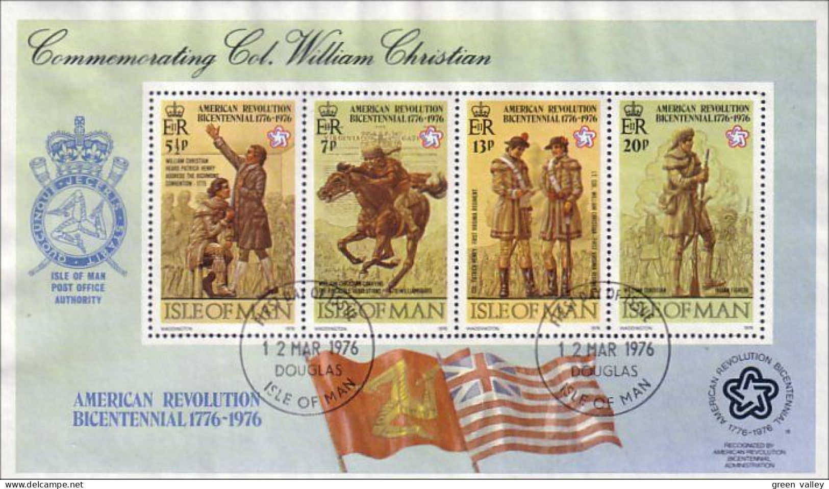 Isle Of Man American Bicentennial ( A53 807) - Unabhängigkeit USA