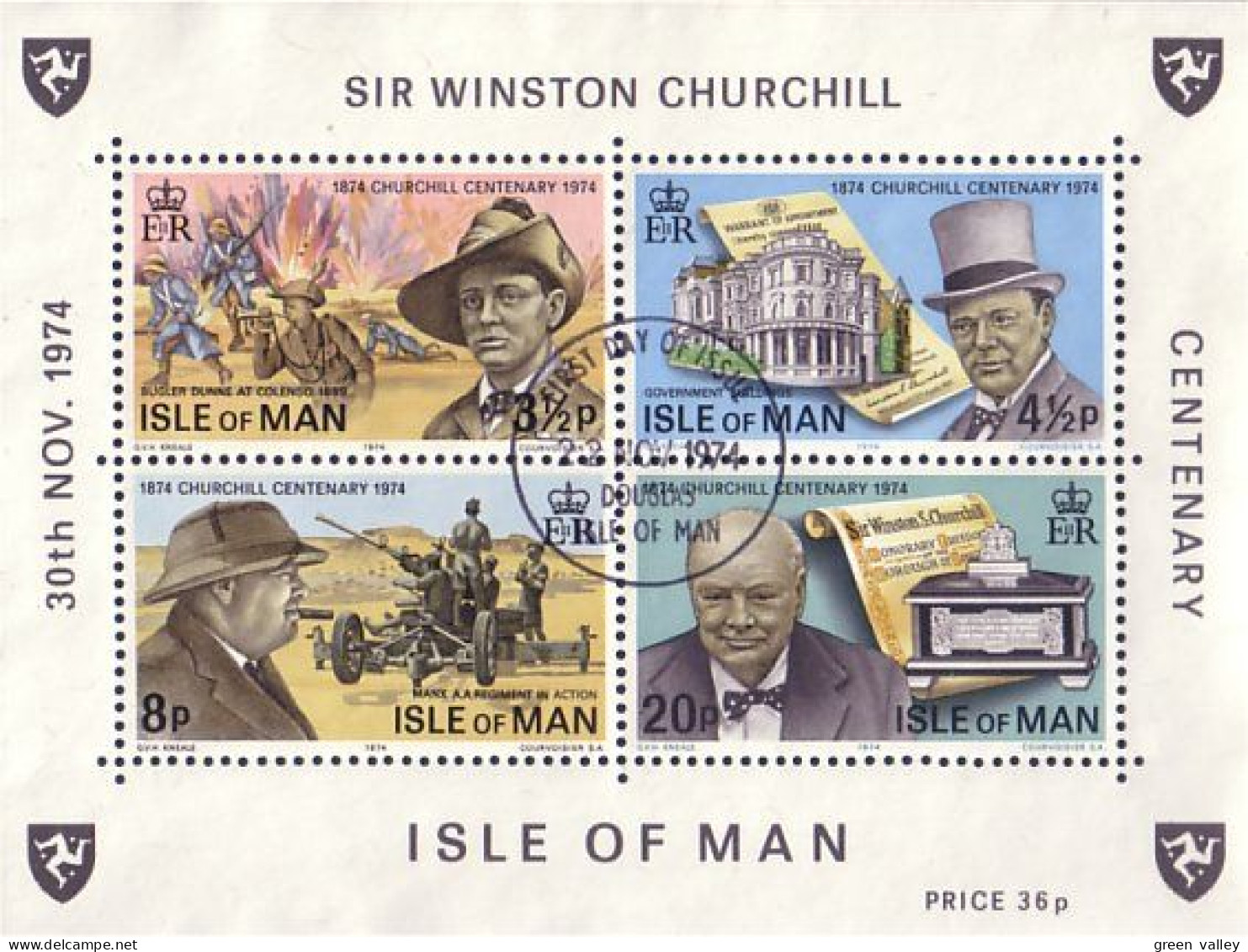 Isle Of Man Churchill Centenary ( A53 800) - Sir Winston Churchill
