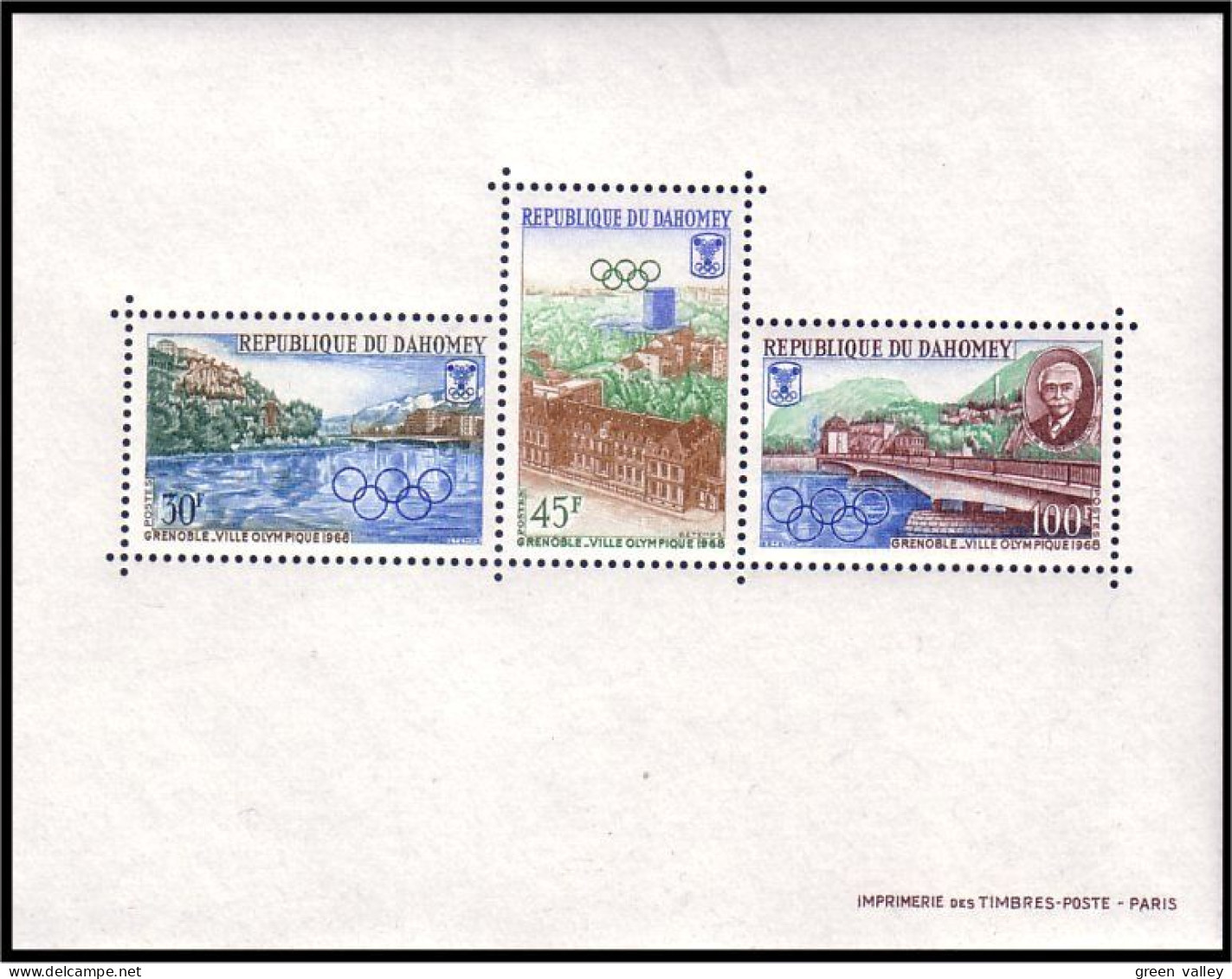 Dahomey Grenoble 68 MNH ** Neuf SC ( A53 625) - Hiver 1968: Grenoble