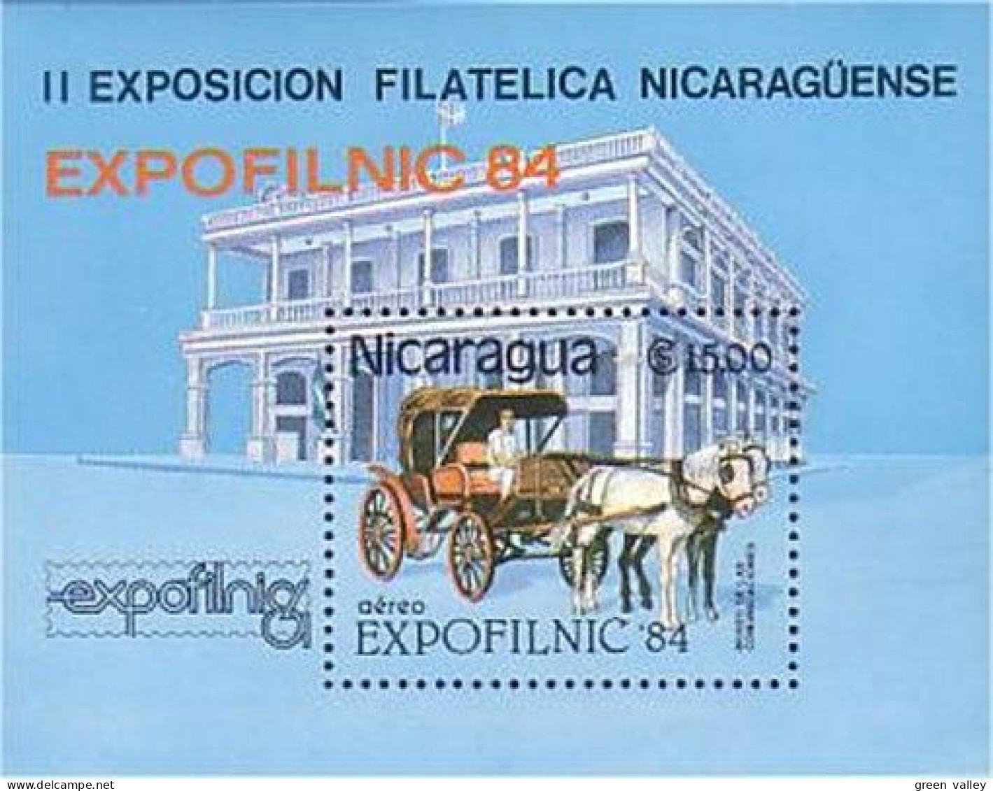 Nicaragua EXPOFILNIC 84 Musee Communications Museum MNH ** Neuf SC ( A53 554d) - Esposizioni Filateliche