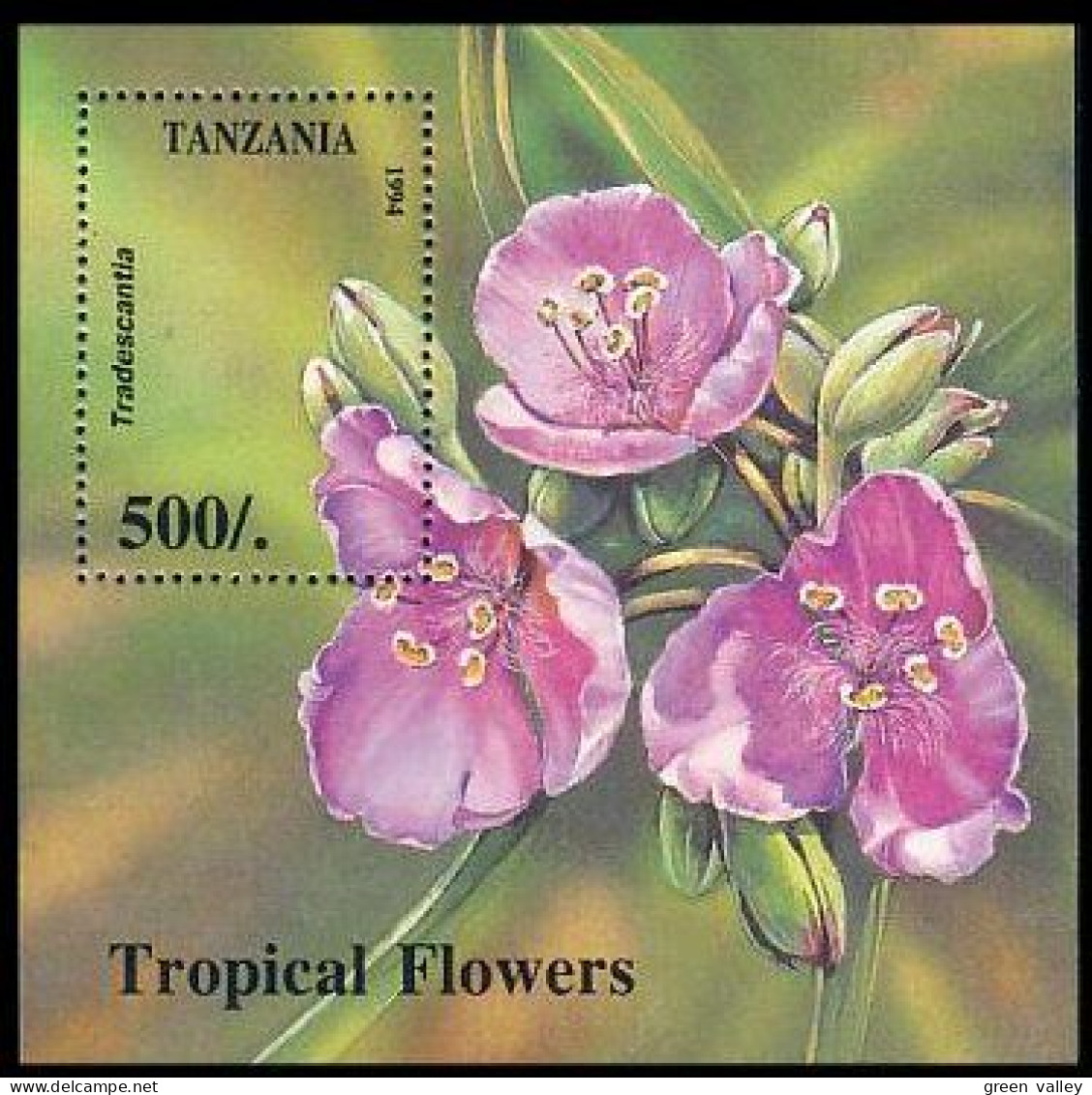 Tanzania Fleur Tropicale Tropical Flower MNH ** Neuf SC ( A53 524a) - Tansania (1964-...)