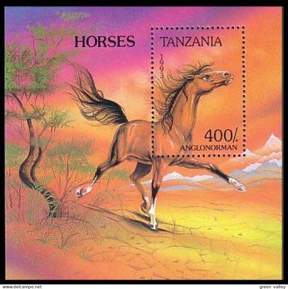 Tanzania Cheval Anglonormand Horse Pferde MNH ** Neuf SC ( A53 514a) - Tansania (1964-...)