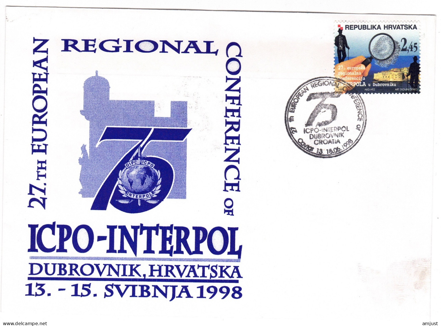 Police // 75 Ans ICPO-Interpol, Dubrovnik  1998 - Police - Gendarmerie