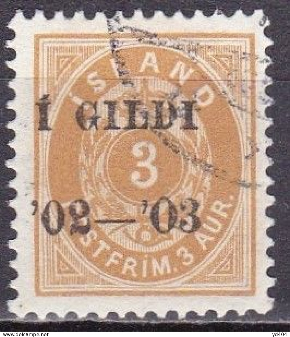 IS005A – ISLANDE – ICELAND – 1902 – NUMERAL VALUE OVERPRINTED - PERF. 14X13,5 - SC # 49 USED - Gebraucht