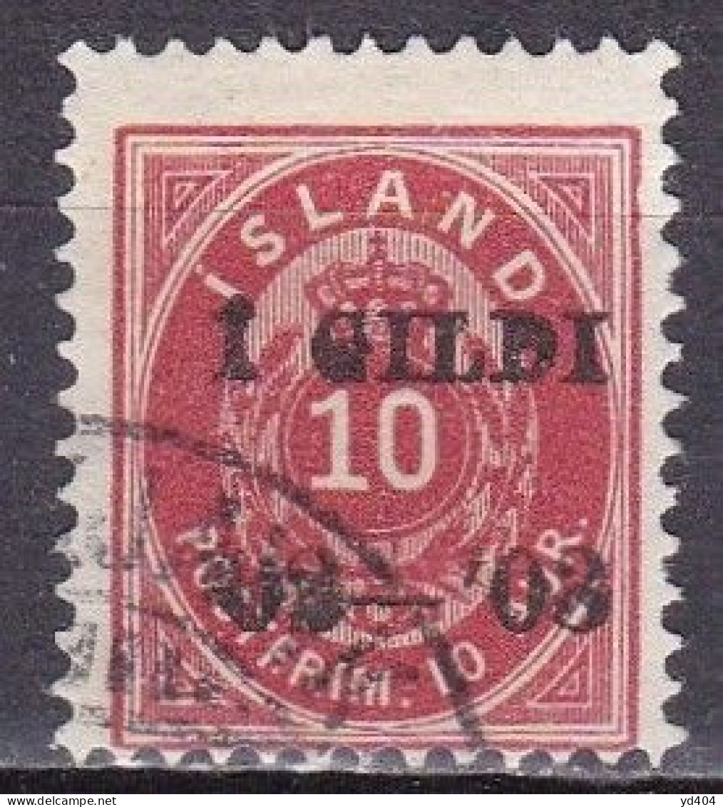 IS005D – ISLANDE – ICELAND – 1902 – NUMERAL VALUE OVERPRINTED - PERF. 14X13,5 - SC # 54 USED 12 € - Used Stamps