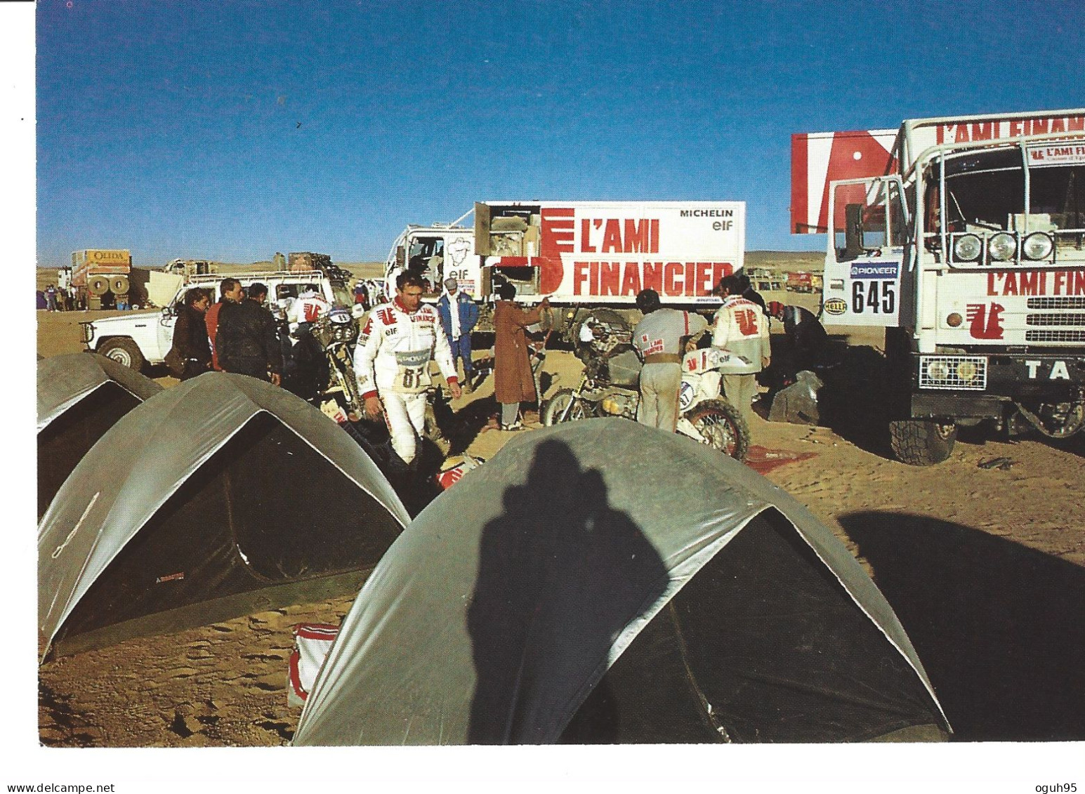 RALLYE PARIS - DAKAR 1986 - Bivouac Du Team Ecureuil L'Ami Financier - Motociclismo