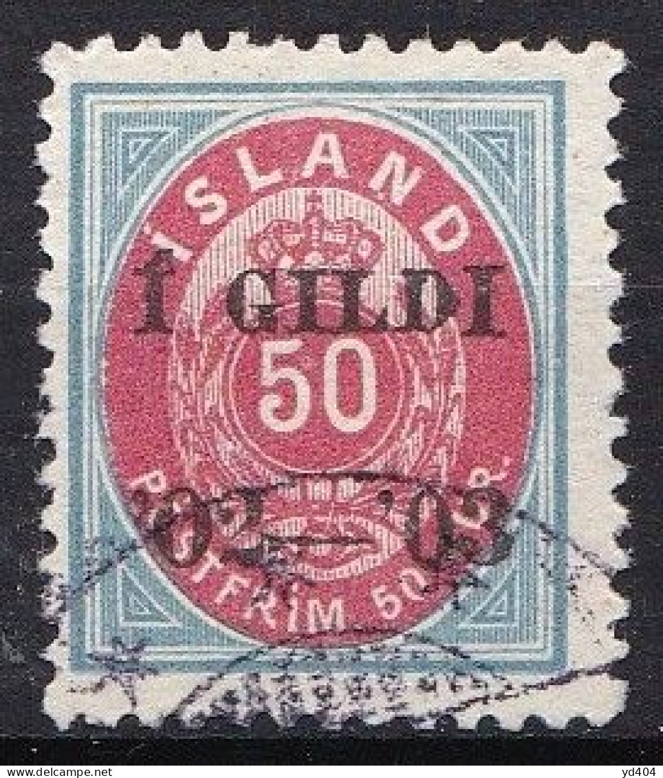 IS005G – ISLANDE – ICELAND – 1902 – NUMERAL VALUE OVERPRINTED - PERF. 14X13,5 - SC # 59 USED 65 € - Used Stamps