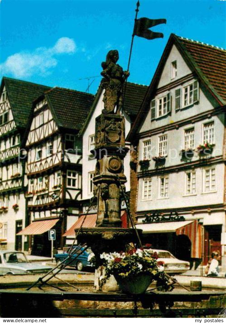 72912362 Fritzlar Brunnen Altstadt Fachwerkhaeuser Fritzlar - Fritzlar