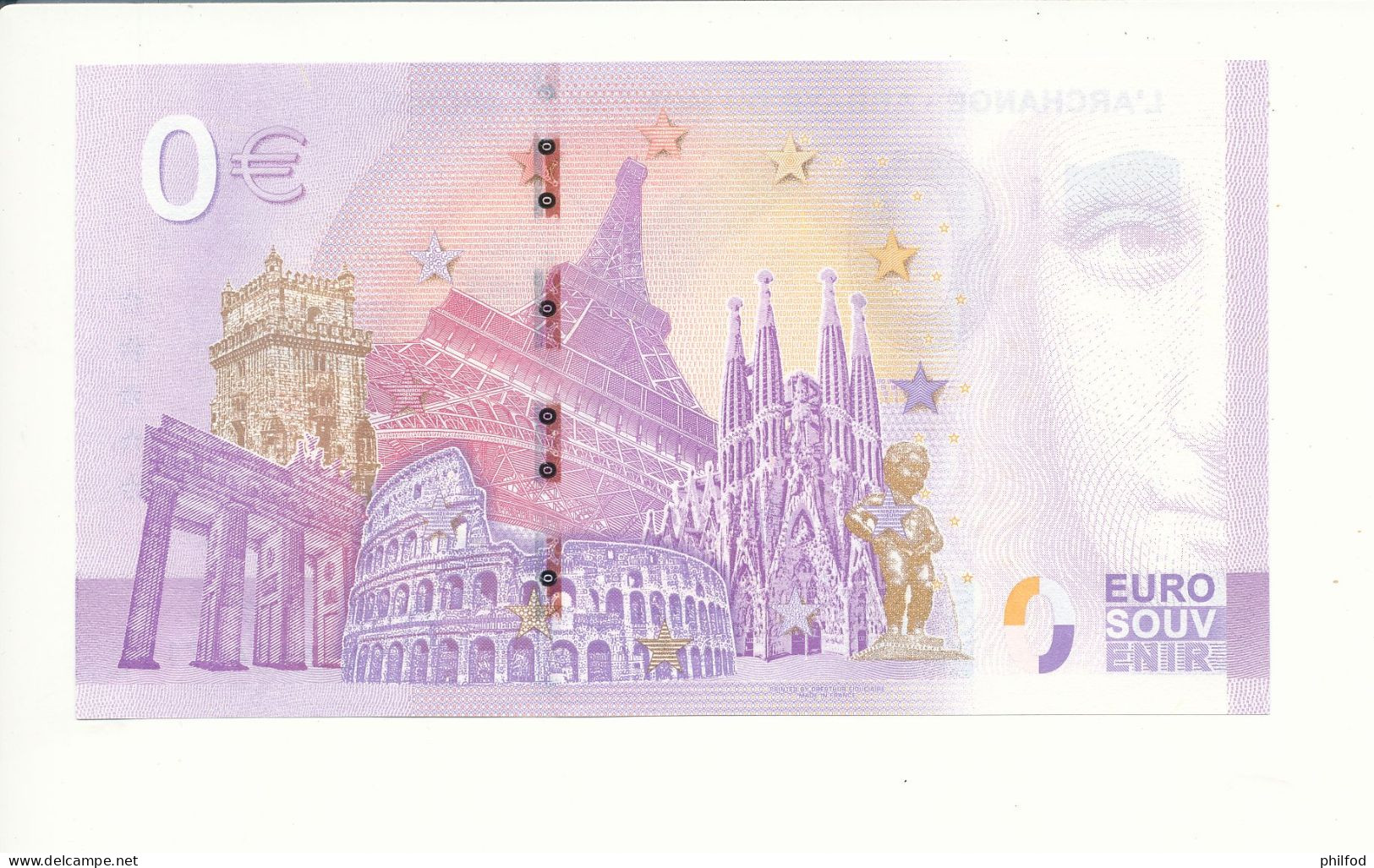 Billet Touristique 0 Euro - 'L'ARCHANGE - ABBAYE DU MONT-SAINT-MICHEL - UEBF - 2023-2 - N° 40715 - Autres & Non Classés