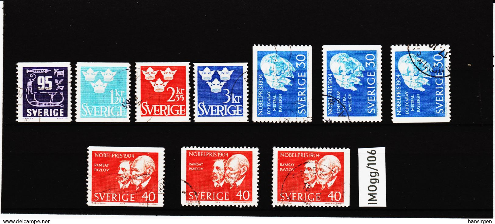 IMOgg106 SCHWEDEN 1964 Michl 525/30  Gestempelt / Entwertet  ZÄHNUNG Und STEMPEL SIEHE ABBILDUNG - Used Stamps