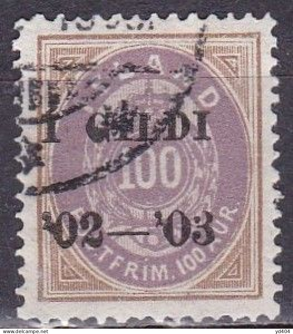 IS005I – ISLANDE – ICELAND – 1902 – NUMERAL VALUE OVERPRINTED - PERF. 14X13,5 – Y&T # 33 USED 80 € - Gebruikt