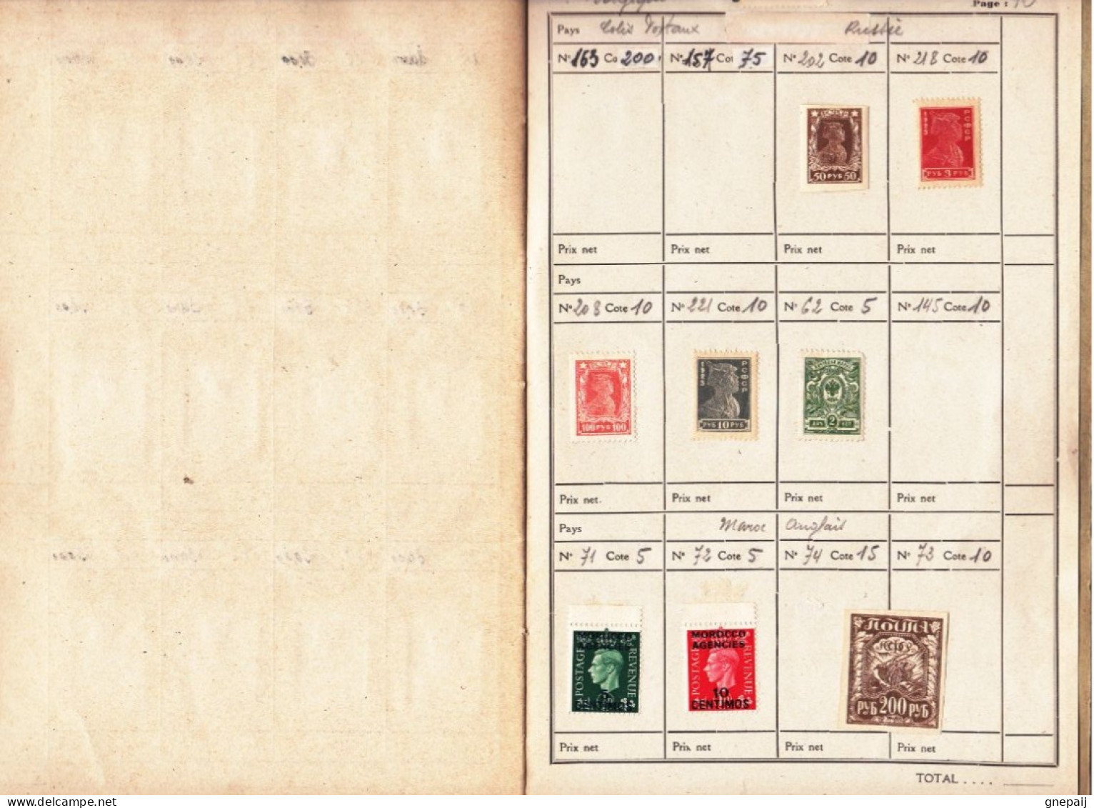Lot Timbres Belgique, Russie Et Maroc Anglais - 1929-1941 Grand Montenez