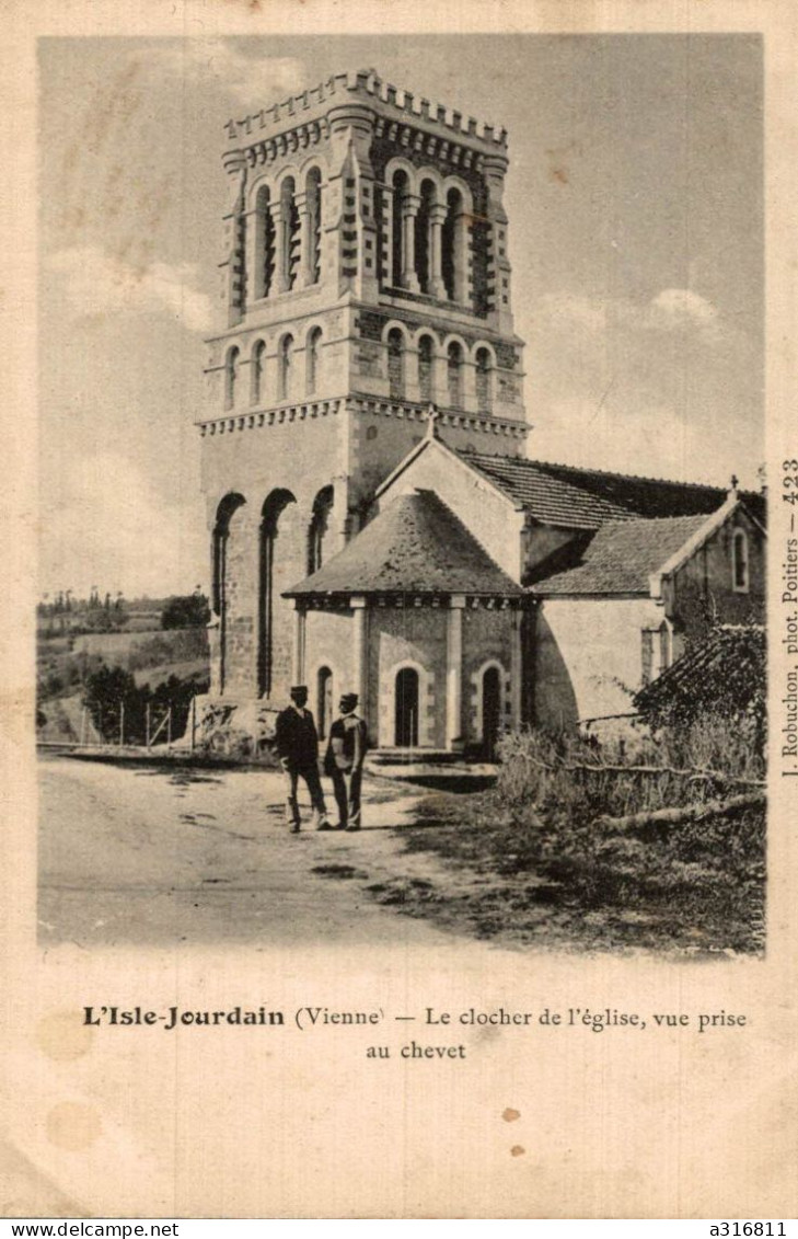 L Isle Jourdain Le Clocher De L Eglise - L'Isle Jourdain