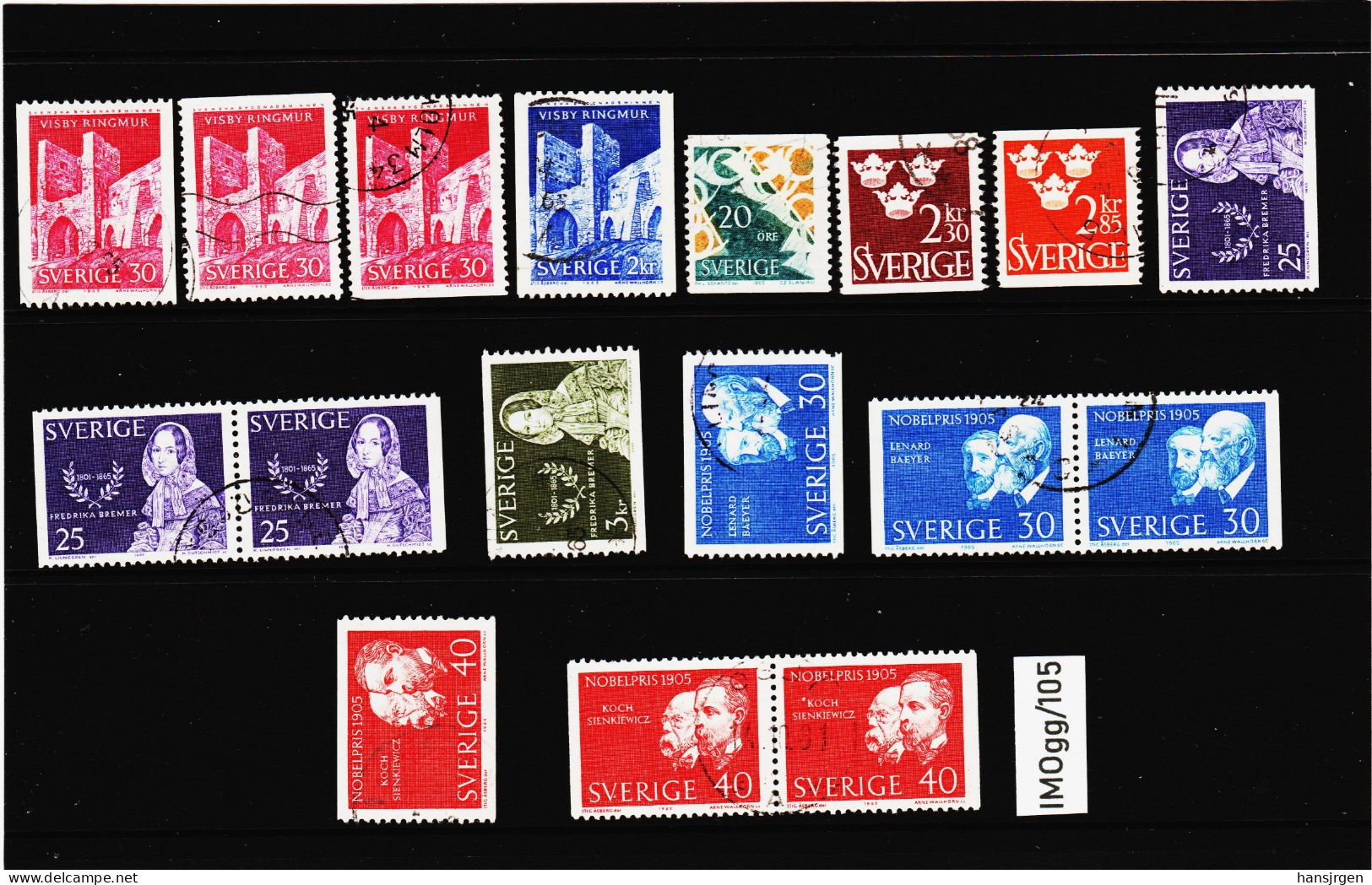 IMOgg105 SCHWEDEN 1965 Michl 531/33 + 53843  Gestempelt / Entwertet  ZÄHNUNG Und STEMPEL SIEHE ABBILDUNG - Used Stamps